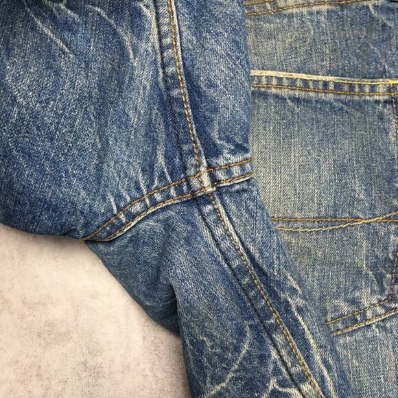 Bullhead Mens Blue Jeans size 32x30 Gravels Slim Fit Destroyed Distressed Denim - Picture 10 of 12